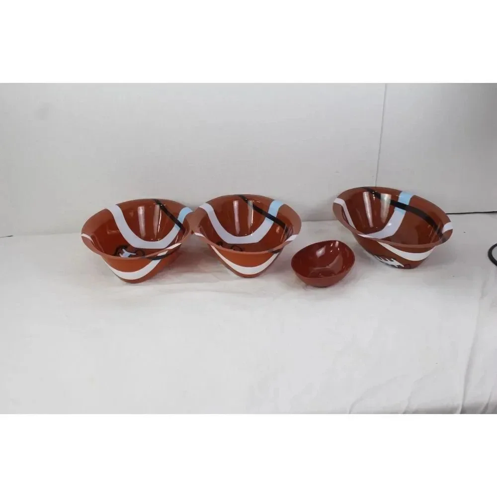 Football snack bowls 3full 1small